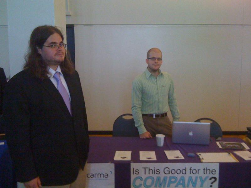 nick and kevin at rpi job fair