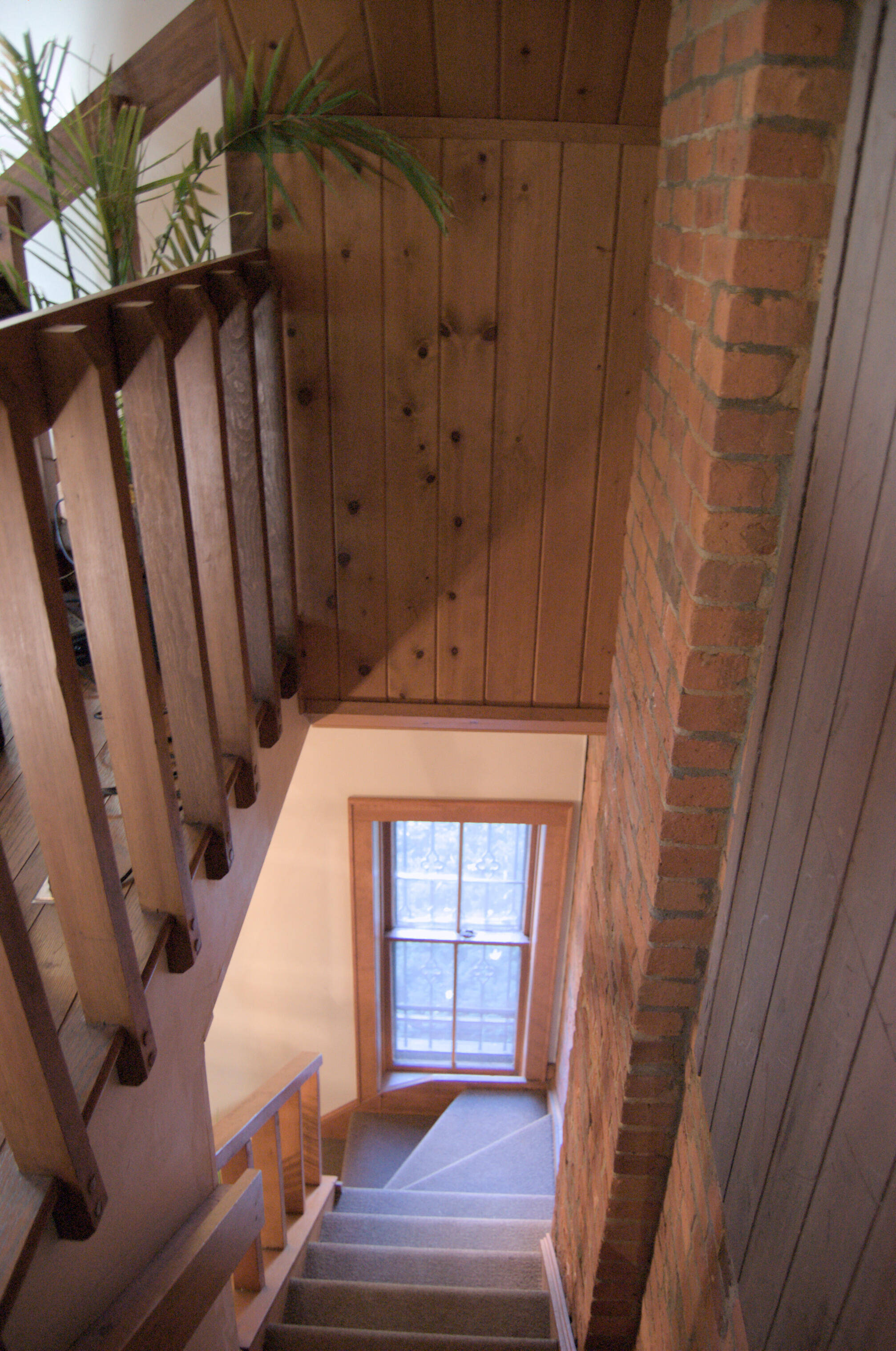 2nd floor of willett house looking down stairs